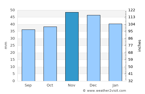 Gulyantsi average rain in November