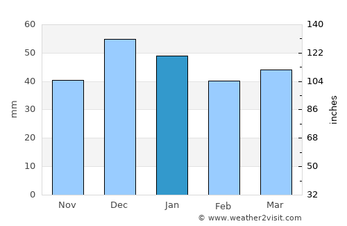 Gümüşhacıköy average rain in January