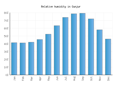 Gunjur relative humidity averages