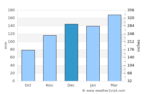 Guntersville average rain in December
