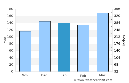 Guntersville average rain in January