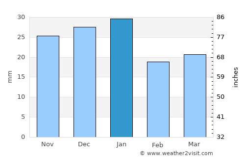 Hamilton average rain in January