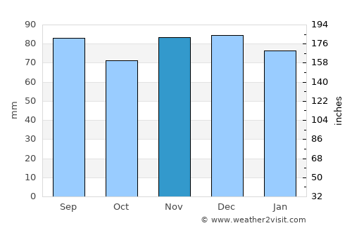 Hamlin average rain in November