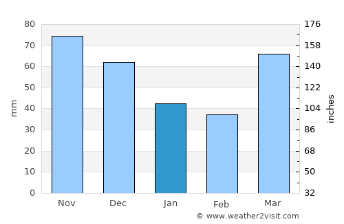 Hammond average rain in January