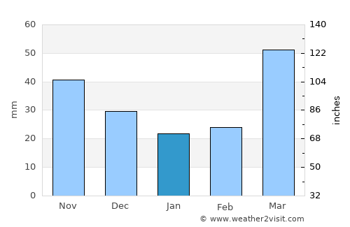 Hampton average rain in January