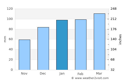 Hampton average rain in January