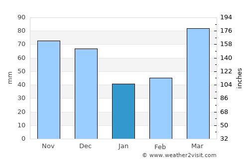 Hardin average rain in January
