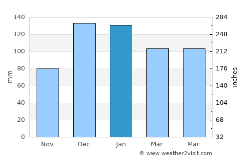 Hasanbeyli average rain in January