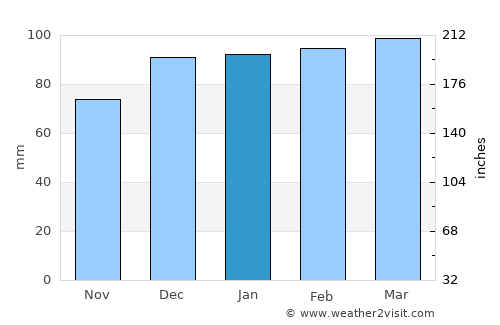 Hasankeyf average rain in January