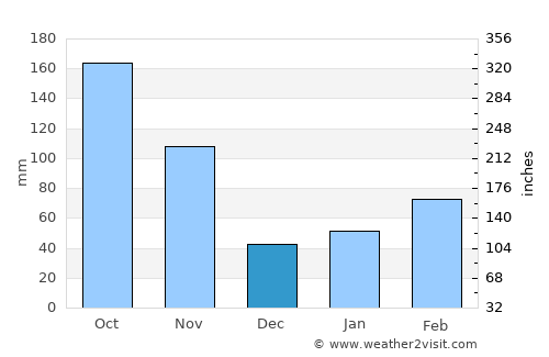 Hashimoto average rain in December