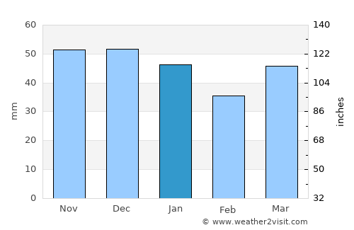Hatfield average rain in January