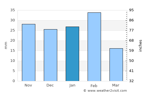 Hebbronville average rain in January