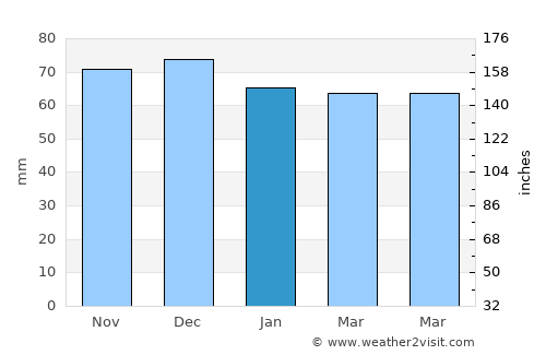 Heerewaarden average rain in January