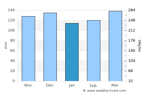 Henderson average rain in January