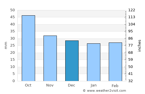 Hermanus average rain in December