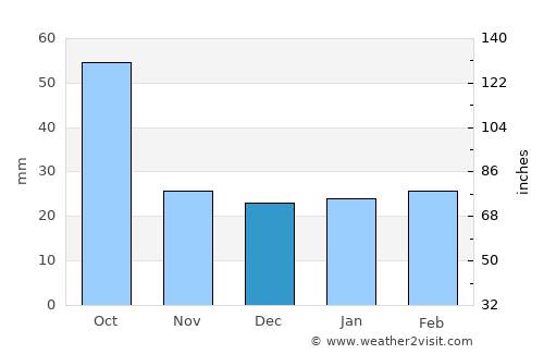 Hidalgo average rain in December