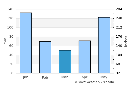 Higuerote average rain in March