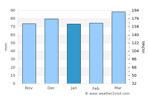 Hinton average rain in January