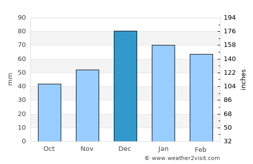 Hocalar average rain in December