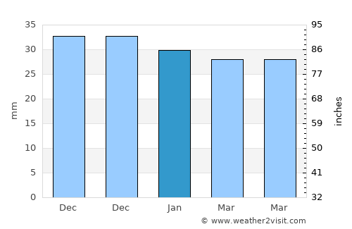 Hoceni average rain in January