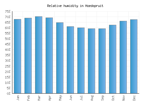 Hoedspruit relative humidity averages