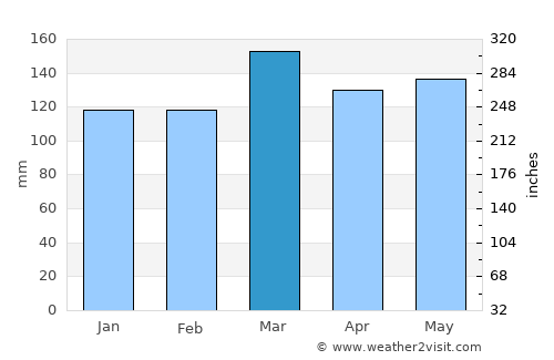Hohenwald average rain in March