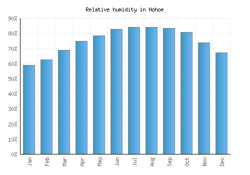 Hohoe relative humidity averages