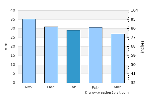 Holboca average rain in January