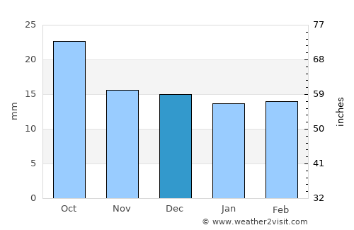 Holbrook average rain in December