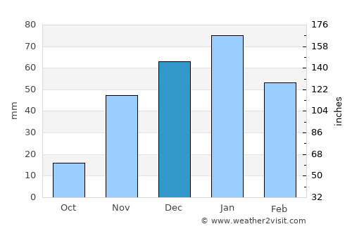 Hollister average rain in December