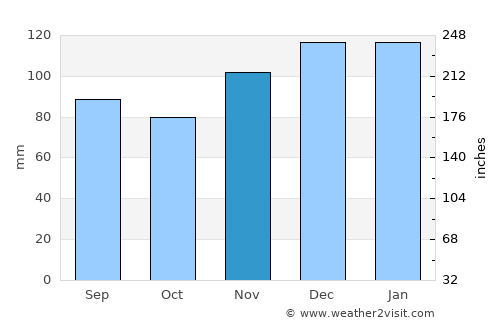 Homer average rain in November