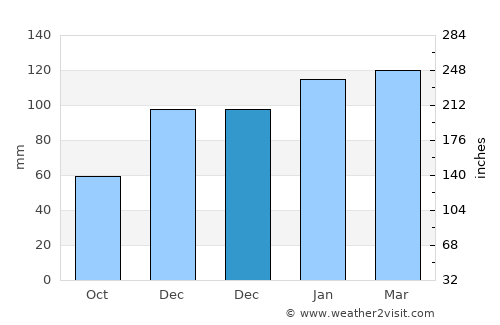 Homerville average rain in December