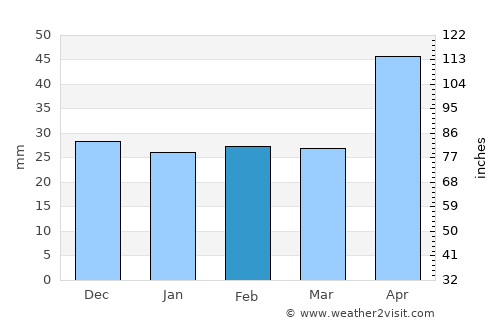Homocea average rain in February