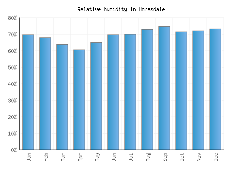Honesdale relative humidity averages