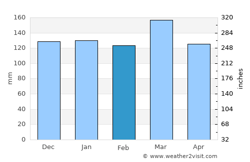 Hoover average rain in February