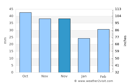 Horasan average rain in November