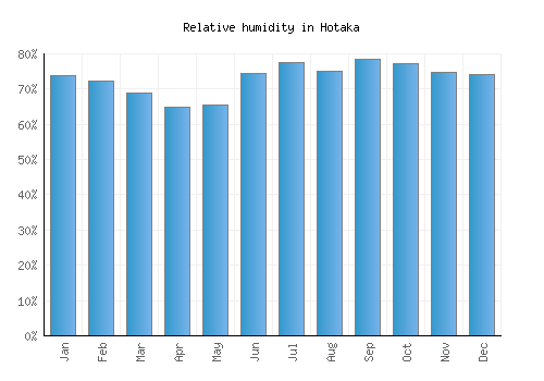 Hotaka relative humidity averages