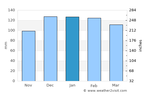 Houma average rain in January