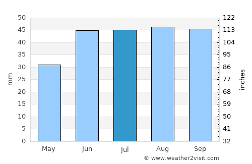 Houston average rain in July