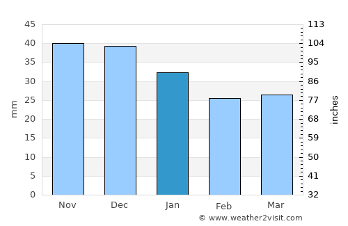 Hoverberg average rain in January