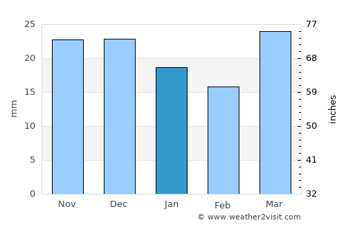 Hudson Bay average rain in January