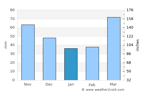 Huntsville average rain in January