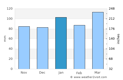 Hurlingham average rain in January