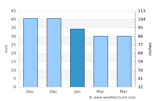 Iara average rain in January
