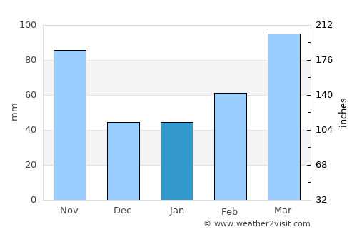 Ichikawa average rain in January