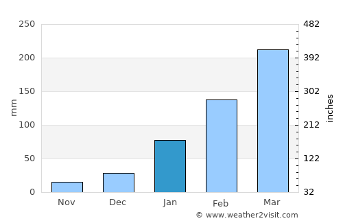 Icó average rain in January