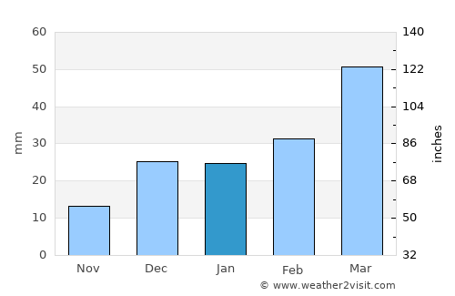 Īdgāh average rain in January