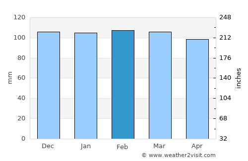 İdil average rain in February