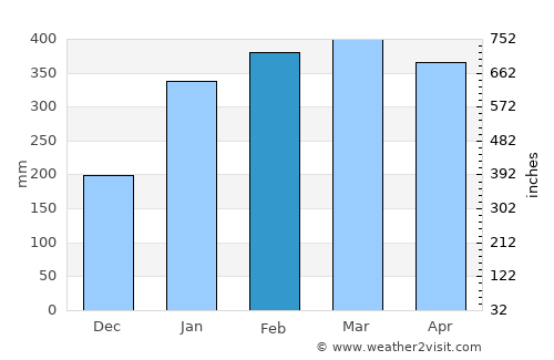 Igarapé Miri average rain in February