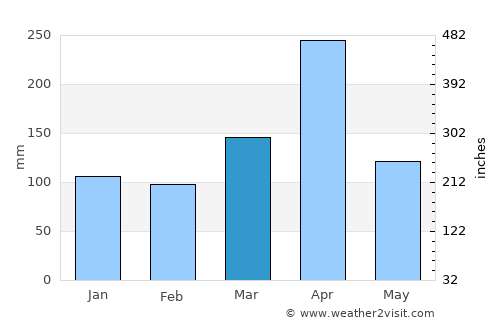 Ikwiriri average rain in March